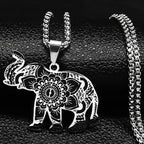 Sun Moon Turtle Pendant — Silver Stainless
