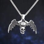 Three Wise Skulls Pendant — Stainless Steel