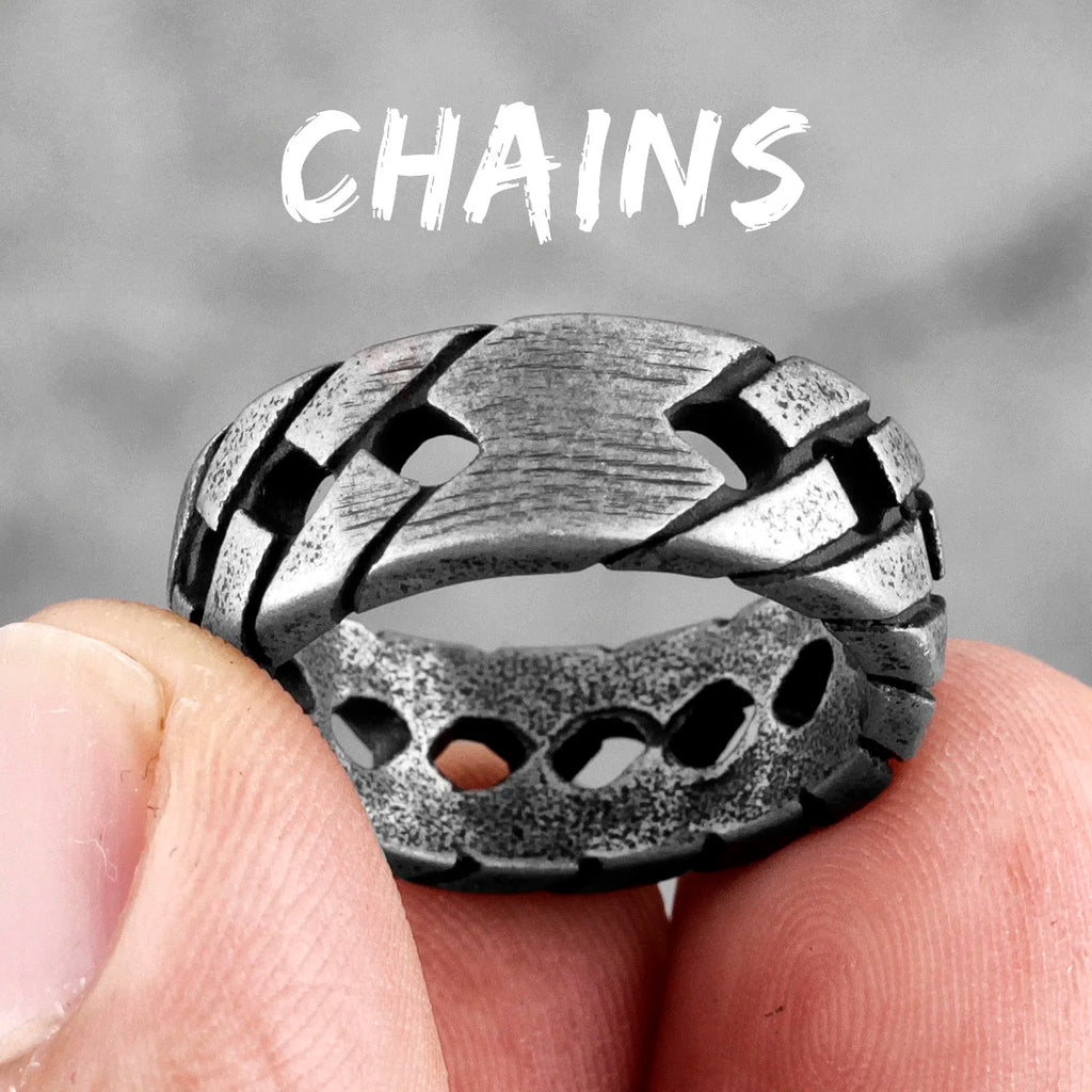 Weaving Hollow Stainless Steel Mens Rings Trendy Simple Unique Stylish for Male Boyfriend Jewelry Creativity Gift