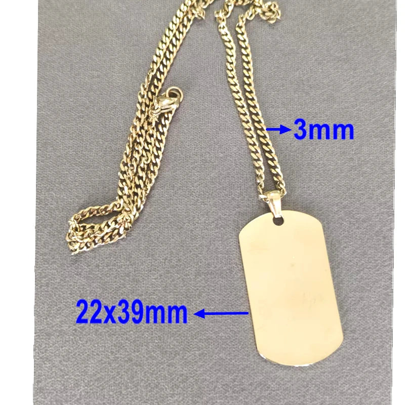 10pcs Dog Tag Necklaces for Men Boys, Military Dogtags Pendant,Black Silver Color Stainless Steel Collar Gift for Him