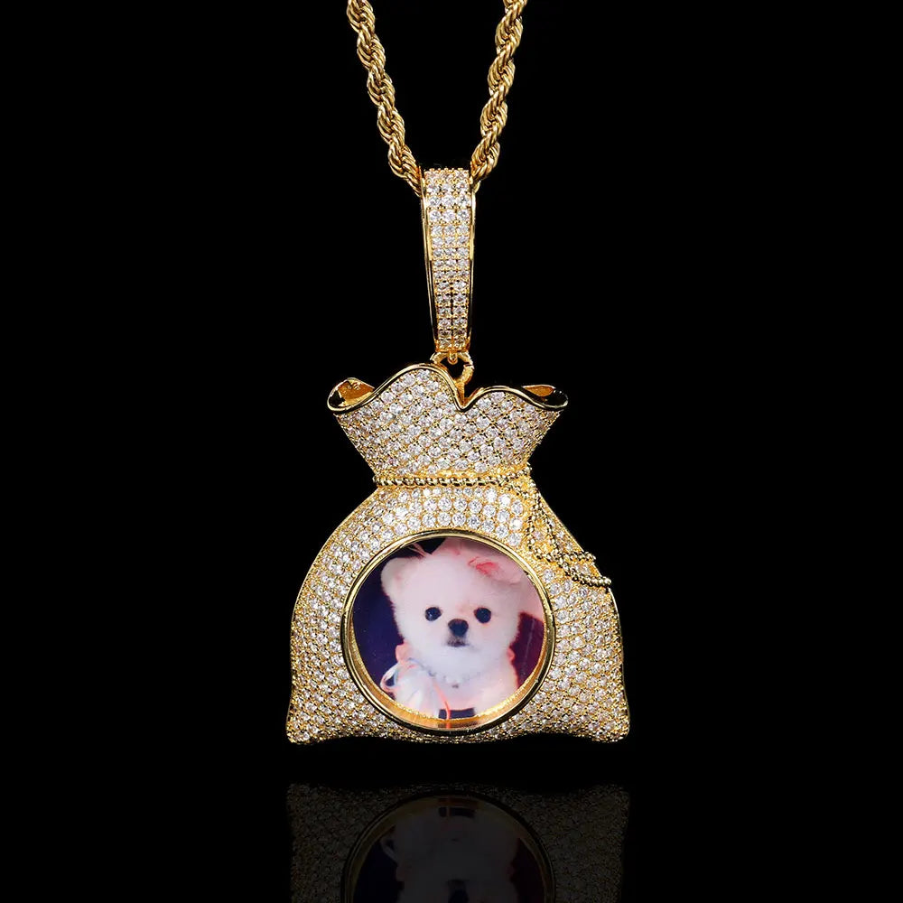 Iced Out Photo Pendant Necklace