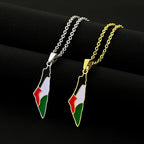 Palestine Map Pendant Necklace
