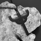 Stainless Steel Gothic Mysterious Ghost Death Band Symbol Pendant Necklace Personalized Punk Jewelry for Men and Women