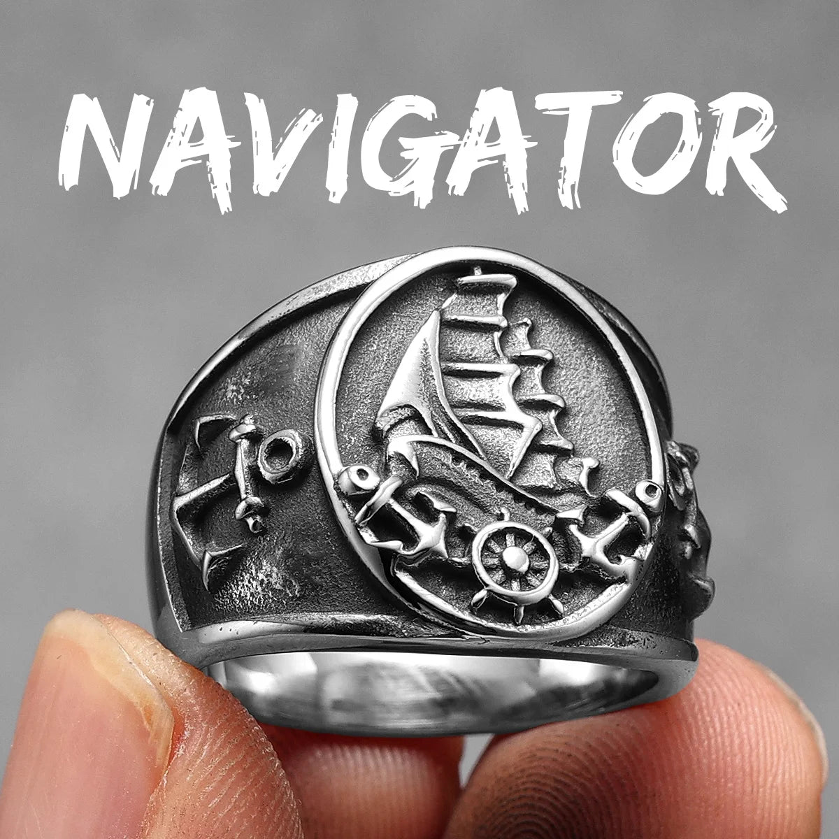 Lighthouse Ocean Ring — Stainless Steel
