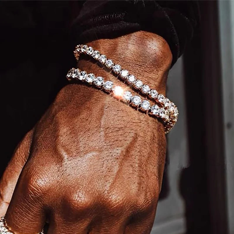 Iced Out Tennis Bracelet Stainless Steel 3/4/5MM