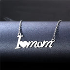 Mama Letter Pendant Necklace — Minimal