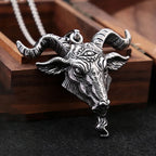 Baphomet Goat Head Pendant Necklace — Stainless Steel