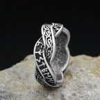 Odin Steel Ring Viking Letter Nordic Runes Punk
