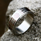 Vintage 316L Stainless Steel Nordic Vikings Trinity Ring Fashion Simple Viking Rune Amulet Rings For Men Women Rotatable Jewelry