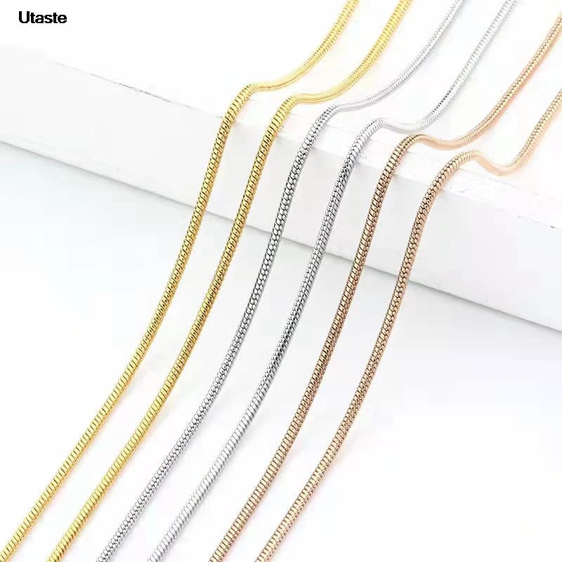 Wholesale 45/50/60/70cm Snake Long Chain Necklace Stainless Steel Necklaces For Women Men Jewelry Neck Chokers Catenina Collana