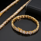 Tennis Bracelet Stainless Steel 6.5MM Mixed Cut