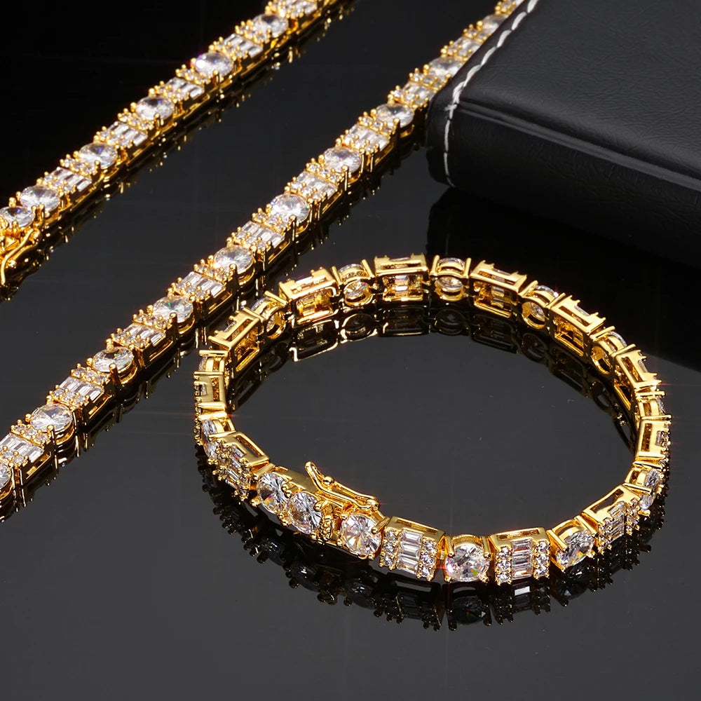 Tennis Bracelet Stainless Steel 6.5MM Mixed Cut