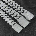 Iced Out Cuban Chain Necklace Stainless Steel 29MM