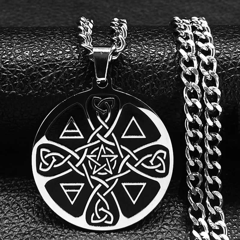 Viking Triquetra Celtic Knot Pendant — SS