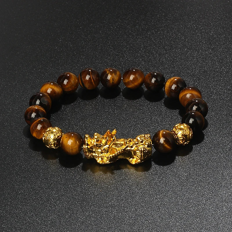 Color-Changing Natural Stone Pi Xiu Beaded Bracelet