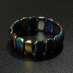 Hematite Therapy Stretch Bracelet — Mixed Metal