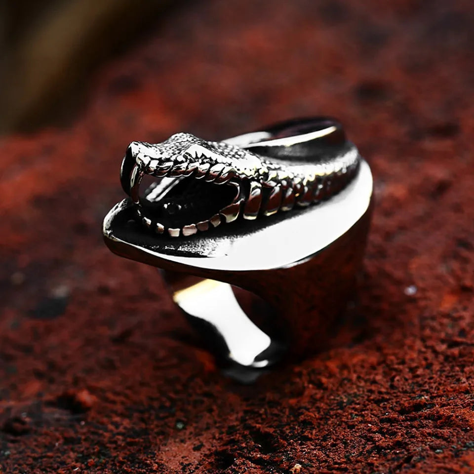 Vintage Snake Ring — Stainless Steel