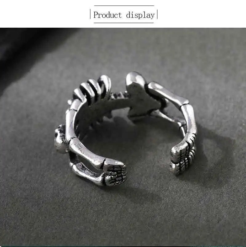 Steel Ring Skeleton Punk