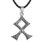 Viking Rune Algiz Pendant Necklace — Zinc Alloy