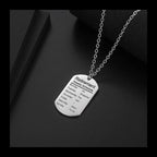 Military Brand Letter Pendant — Stainless