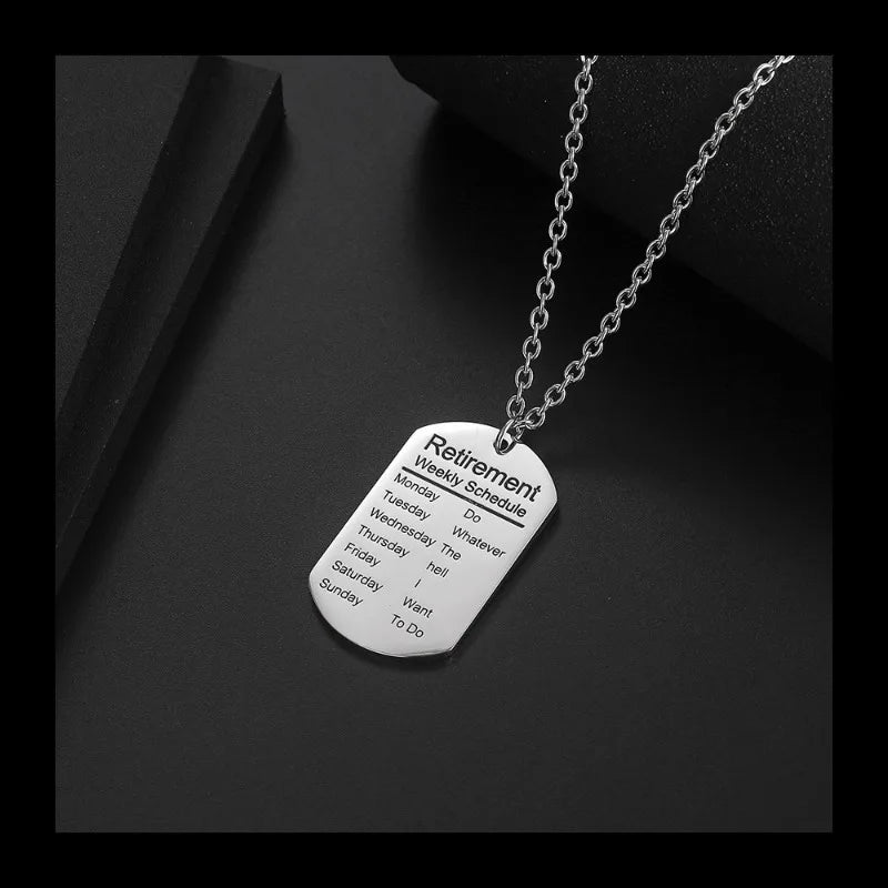 Military Brand Letter Pendant — Stainless