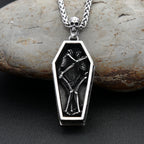Skull Coffin Pendant Necklace — Stainless Steel