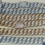 Rose Gold Cuban Chain Necklace Iced Out 24MM