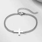 Cross Religious Bracelet — Stainless Steel