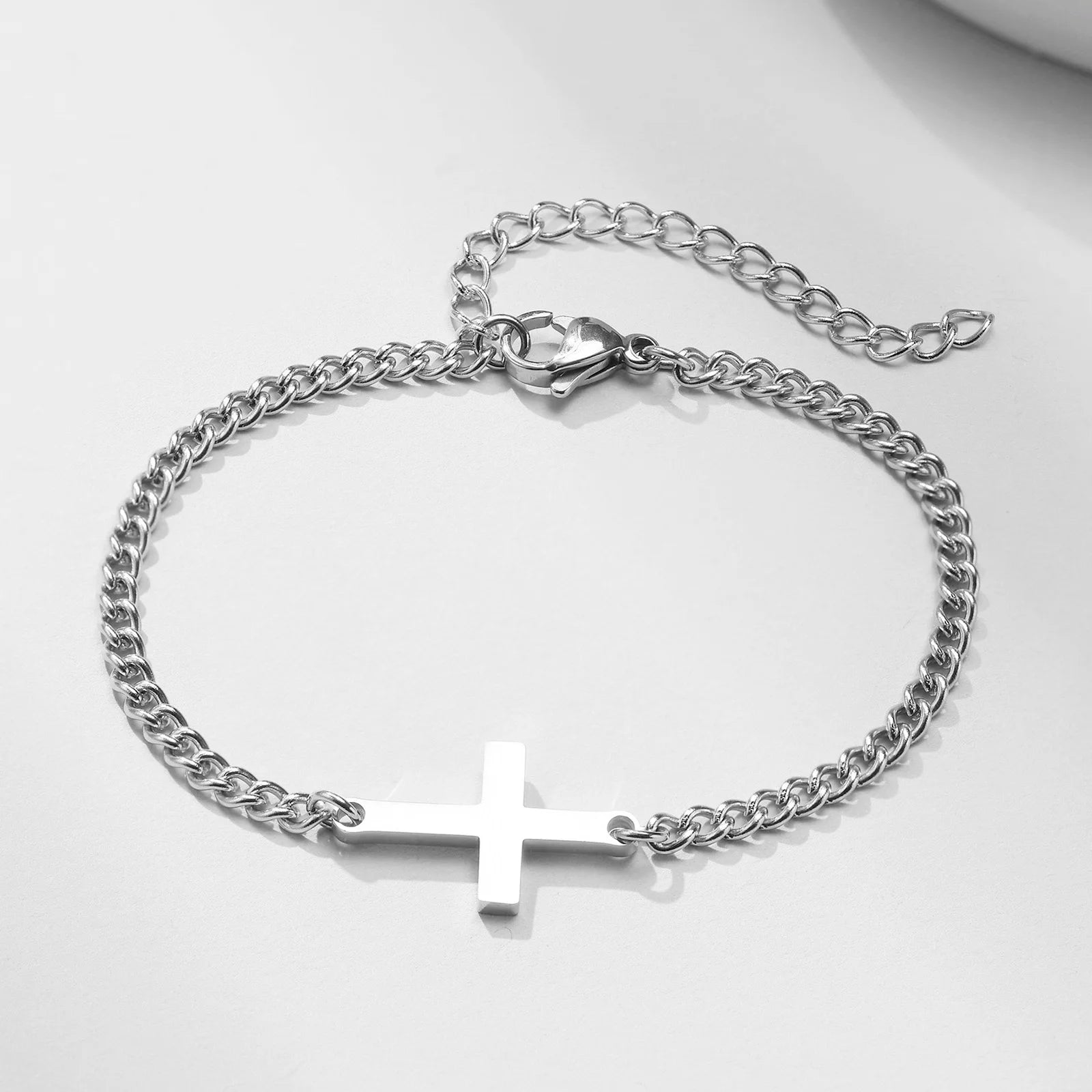 Cross Religious Bracelet — Stainless Steel