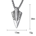 Viking Spear Stainless Steel Pendant Necklace
