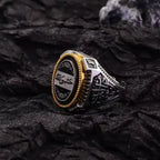 Arabic Calligraphy Islamic Signet Ring — Silver-Tone