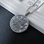 New Vintage Witchcraft Pentagram Pendant Necklace Jewish Hebrew Tetragrammaton Stainless Steel Amulet Jewelry Gift for