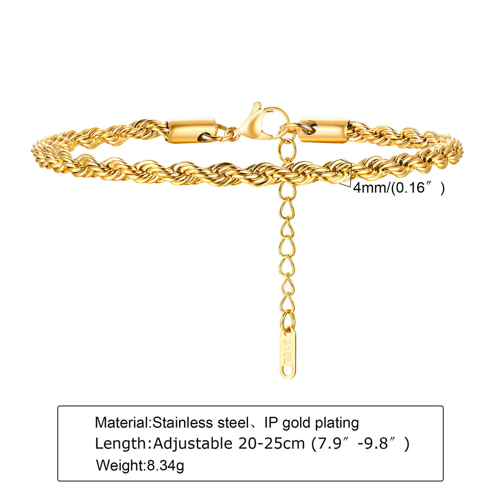Gold Chunky Chain Bracelet — Stainless Steel