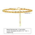 Gold Chunky Chain Bracelet — Stainless Steel