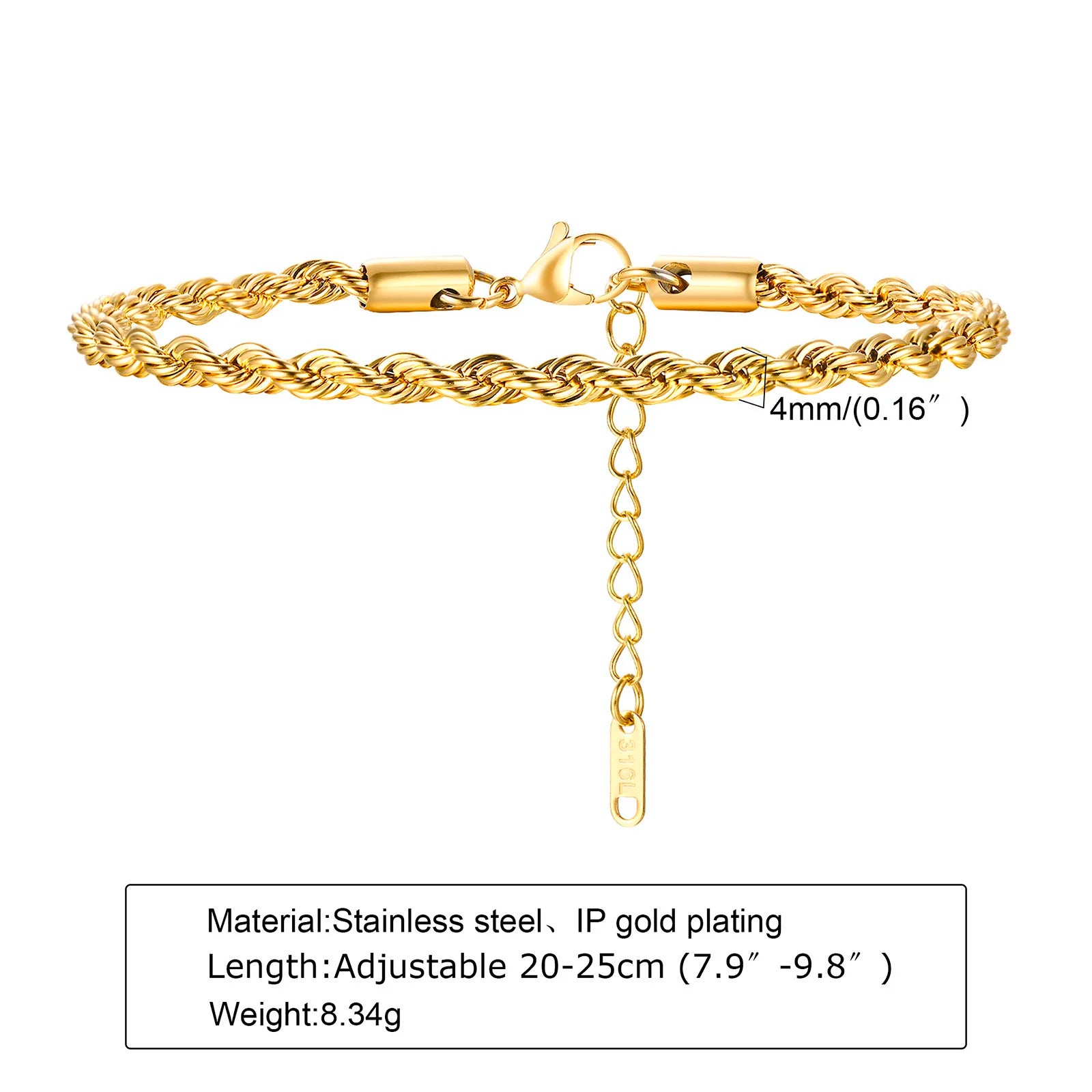 Gold Chunky Chain Bracelet — Stainless Steel