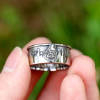 Viking Wolf Head Amulet Ring for Men — 316L Stainless Steel