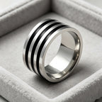 10MM Wide Trendy Stainless Steel Ring For Woman And Man Valentine's Day gift