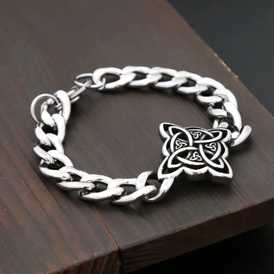 Celtic Knot Chain Bracelet — Stainless Steel