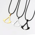 Stainless Steel Assassin Necklace Classic Movie Cosplay Accessory Jewelry Gifts Fashion Charm Pendant for Women Men