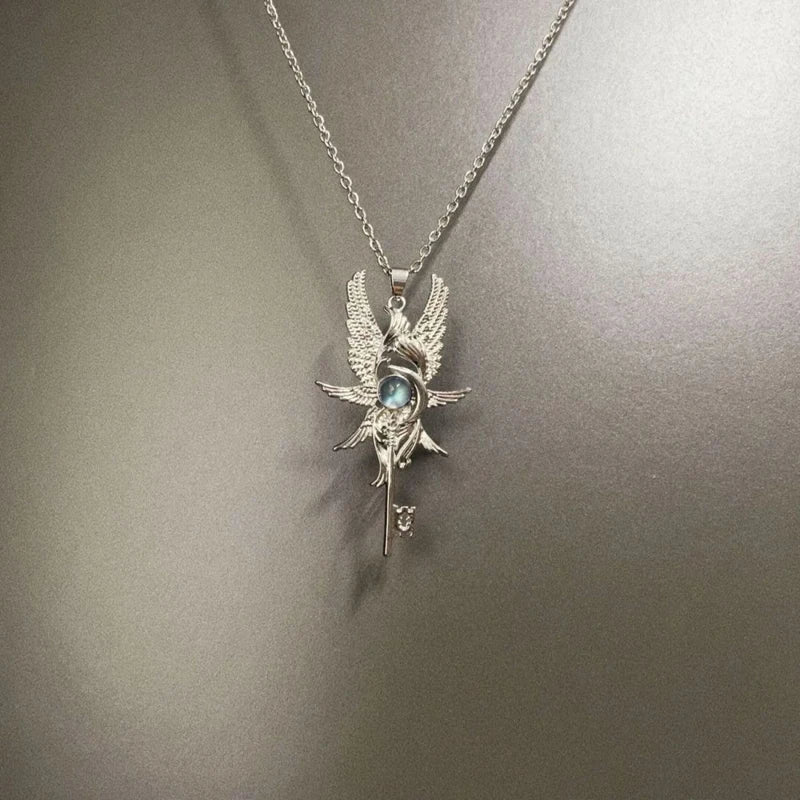 Iced Out Angel Pendant Necklace