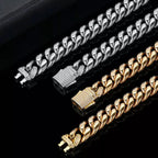Stainless Steel Cuban Bracelet Iced Out Miami