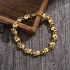 Fashion Punk Retro Skull Bracelet Gothic Dark Style Bold and Versatile Unisex Halloween Wristband
