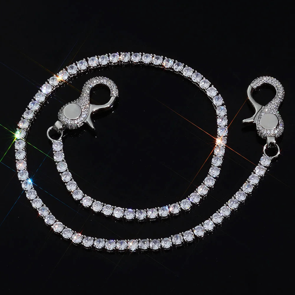 Tennis Chain Necklace Stainless Steel 5MM Colorful