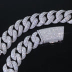 Trendy Big Size Heavy 22MM Width Miami Cuban Link Chain Hip Hop Iced Out Rose Gold Necklace for Men Women