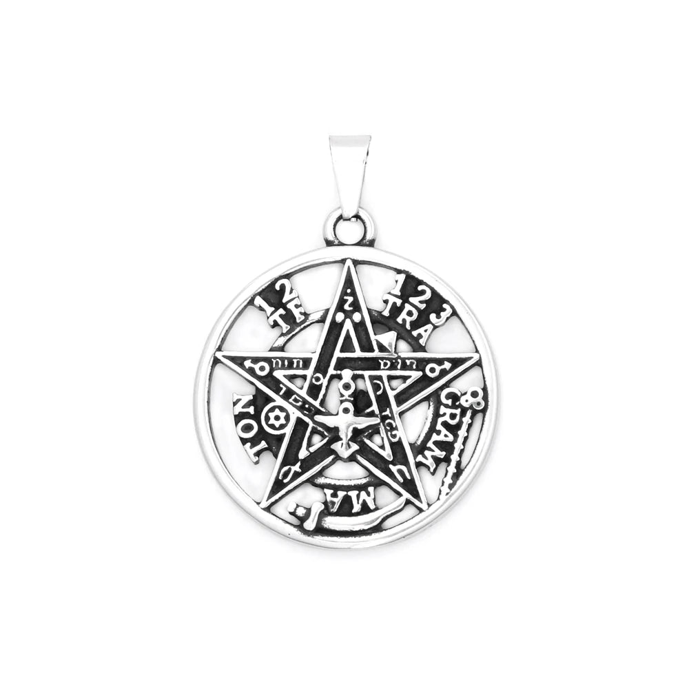 Steel Pendant Vintage Punk Witchcraft Pentagram