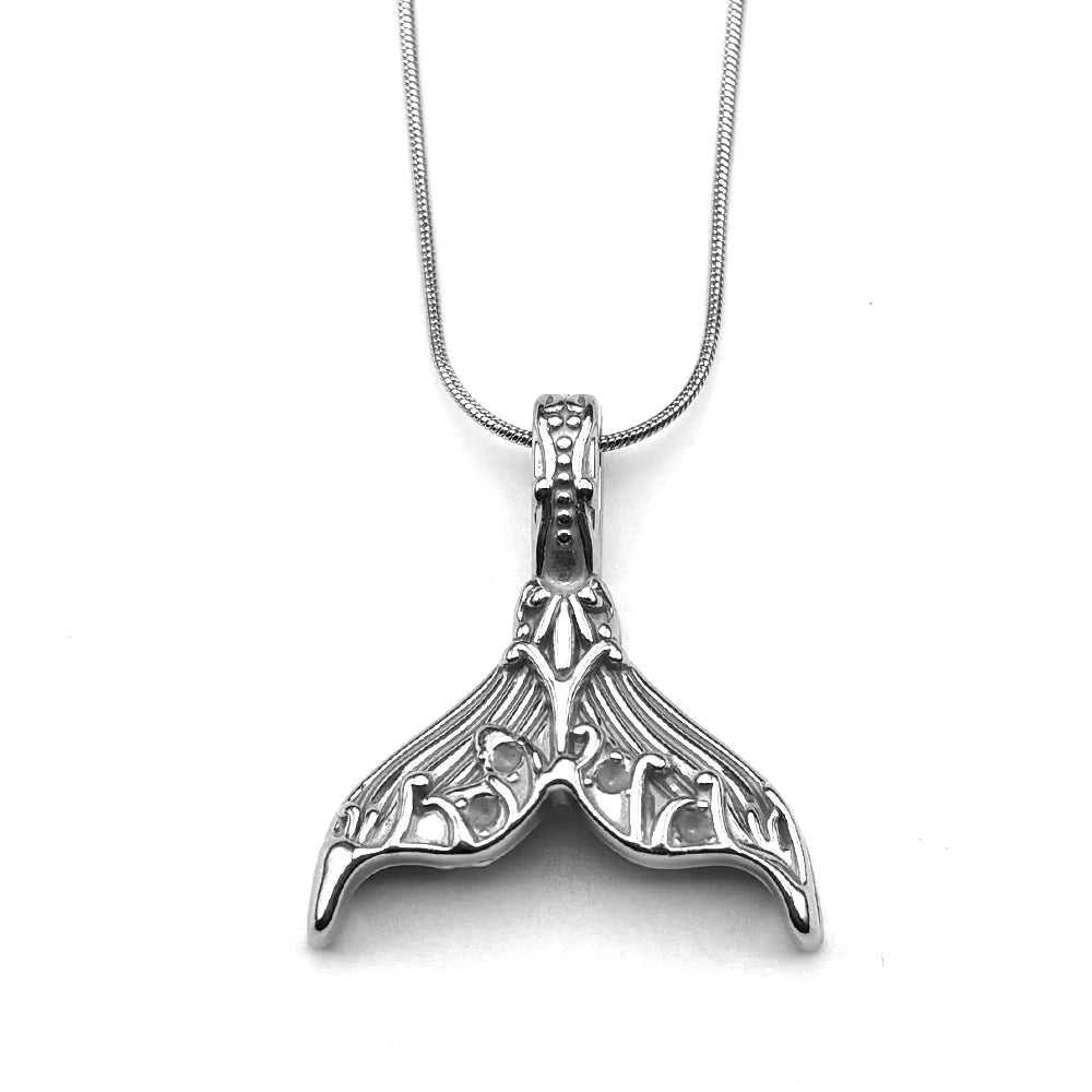 Whale Tail Pattern Pendant Necklace For Women Men Stainless Steel Silver Color  Hiphop Male Party Wedding Choker Jewelry Gifts