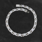 Iced Out Heart Cuban Chain Necklace Stainless Steel