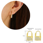 Iced Out Stud Earrings — Gold