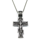 Eastern Orthodox Cross Jesus Pendant Necklace For Women Men Stainless Steel Silver Color Dark Punk Male Chain Jewelry