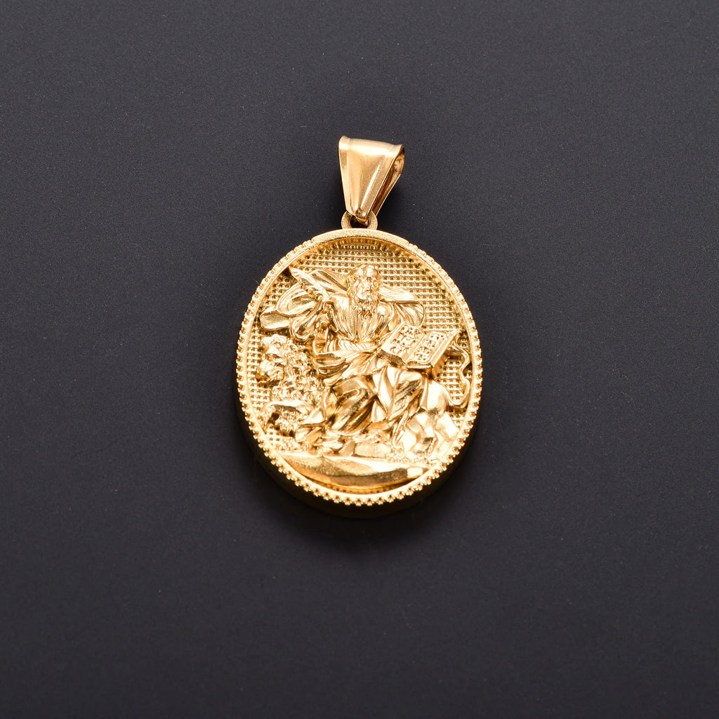 Jesus Cross Gold Pendant Necklace
